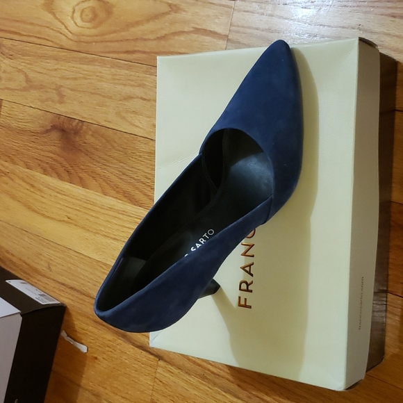 Franco Sarto Shoes 8.5M Denim Suede - Picture 2 of 5
